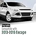 LQI Front Bumper Fog Lights Compatible with Ford Escape Kuga 2013-2016 Driving Fog Lamps Driver & Passenger Pair Black Housing Clear Lens