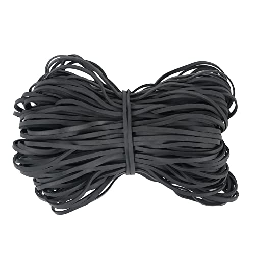 Aiwoqi Large Rubber Bands Black 140 Pack, Heavy Duty Big Rubber Band Elastic Bands For Office Supply Trash Can File Folders Cat Litter Box Rubber Bands 7X1/8 Inches #TOP5