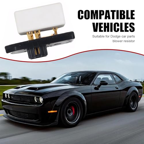 Image of Blower Motor Resistor, OEM #973020 4720278 68004241AA 6800459AA 5012212AA, Compatible with Dodge Ram 1500 2500 3500 Pickup Grand Cherokee Replaces RU109 (Black)