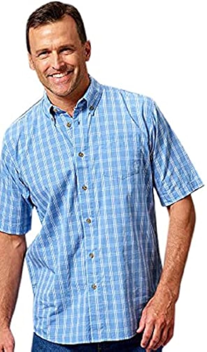Wrangler Authentics Men's Short Sleeve Classic Plaid Shirt