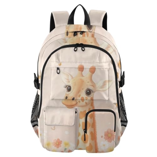 Mochila para laptop de 17.5" con diseño de jirafa y gran capacidad