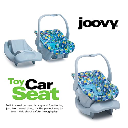 Joovy Toy Car Seat Baby Doll Carrier Featuring Crash-Tested Latch System For Safety, Machine-Washable Cover For Easy Cleaning, And Five-Point Harness - Fits Dolls 12” To 22”, Blue #TOP4