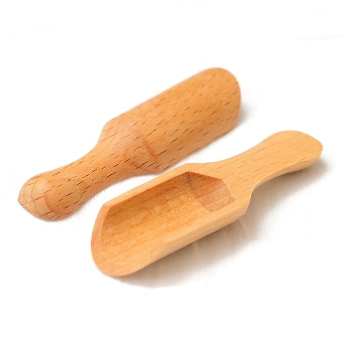 ZAEGO Multi Use Wooden Scoops Spoons Measuring Modern Design Cooking Accessories Use for Home, Salt, Spices, Sugar, Coffee, Tea, Kitchen, Restaurants. - (6 PCS)