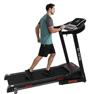 ISE Cinta de Correr eléctrica Plegable Pro, Motor silencioso de 3 HP, Pantalla LCD multifunción de 1-16KM/H con 12 programas de Ejercicio, inclinación automática, MAX.120kg