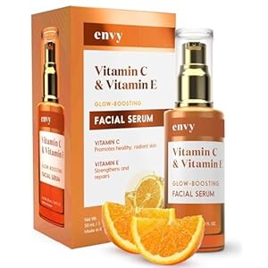 Korean Vitamin C Serum With Vitamin E & Glycerin – Glass Skin – Dermatologist Tested – Dark Spots & Skin Brightening – Anti Aging & Acne Face Serum – Cruelty-Free – All Skin Types – 1.69oz by Envy