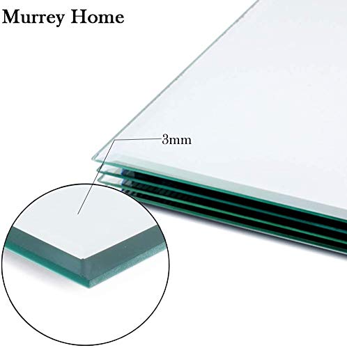 Murrey Home Gym Mirrors 12" Square Wall Mounted Mirror, Frameless Mirror Tiles for Wall Ceiling Candle Tray Wedding Centerpieces for Table, Set of 12, 3mm