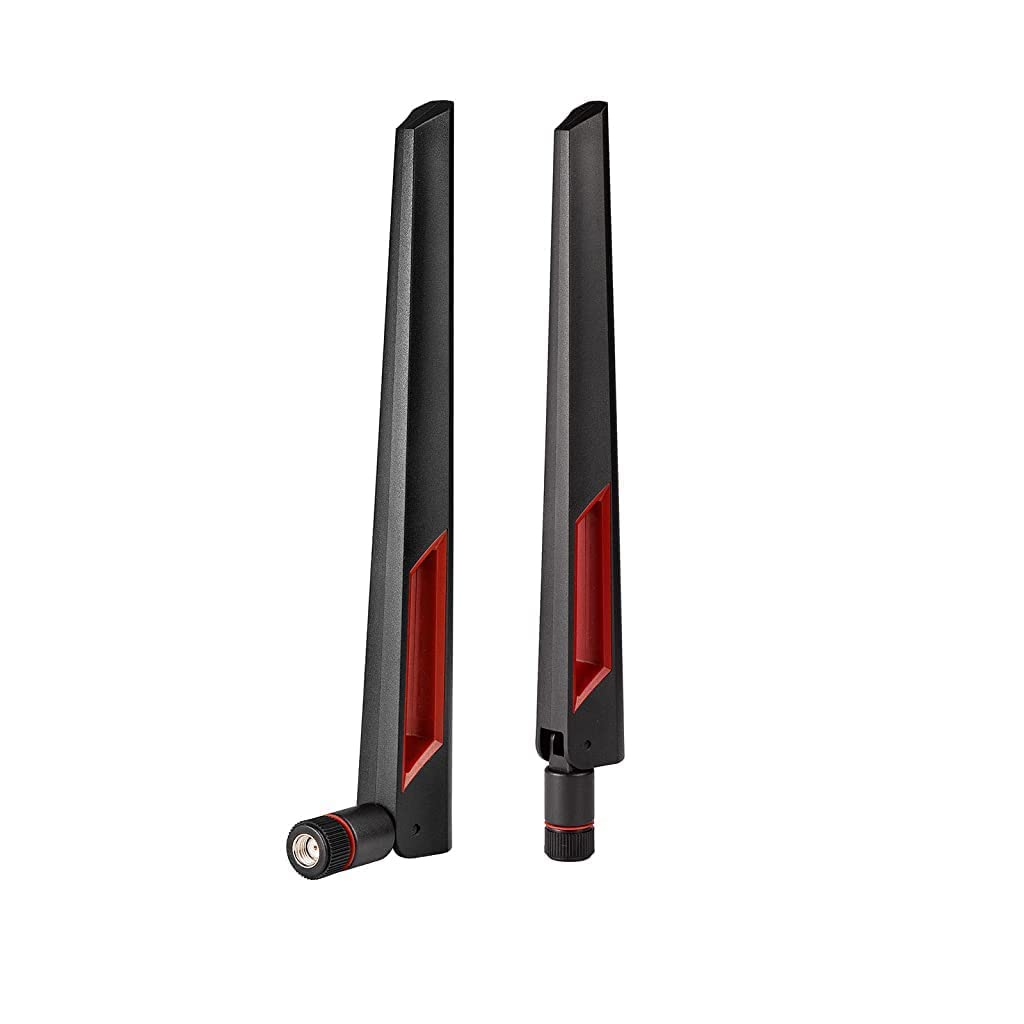 Verilux2pcs WiFi Antenna with RP-SMA Male Connector,2.4GHz 5GHz 5.8GHz Dual Band Antenna for PCI-E WiFi Network Card USB Wireless Camera Router Hotspot