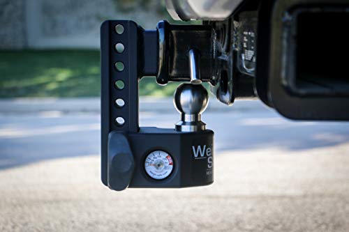 Weigh Safe Adjustable Trailer Hitch Ball Mount - 6" Adjustable Drop Hitch For 2" Receiver - Premium Heavy Duty Steel Trailer Tow Hitch With Built In Weight Scale For Anti Sway - 15,000 Gtw #TOP3