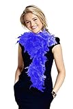 Fun Central AU143, 1 Pc, 6 Ft Royal Blue Adult Feather Boa, Dress Up Boa Costume, Boa Feathers, Girls Feather Boa