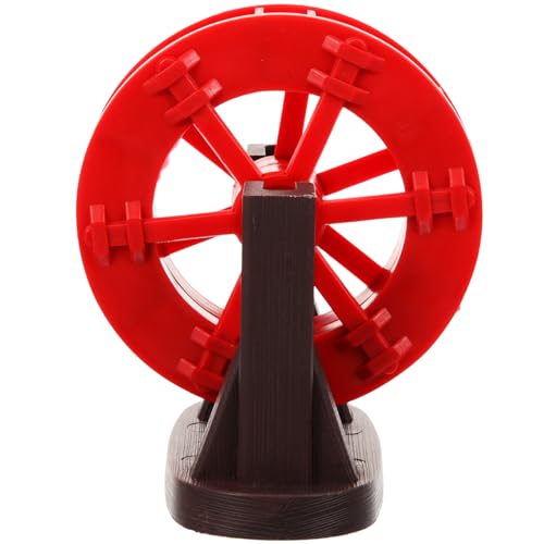 Image of POPETPOP Miniature Water Wheel Fountain Decor 3In Lightweight Plastic DIY Aquarium Ornament for Fish Tank Pond Landscape Indoor Water Feature