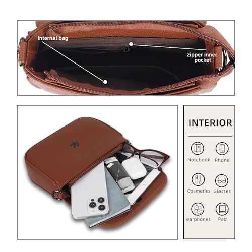 Boho Style 2pcs Lightweight Crossbody Shoulder Bags Vintage Pattern Small Handbag, Multi-Purpose Purse for Travel, Vacation4