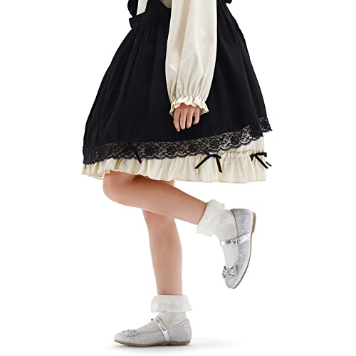 K Komforme Girl's Ballet Flats Non-Slip Soft Mary Jane Walking Party Dress Shoes For Toddler/Little Kid/Big Kid Silver Glitter #TOP6