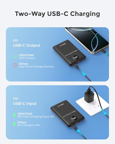 VEEKTOMX 10000mAh 22.5W Fast Charging Mini Power Bank - image 8