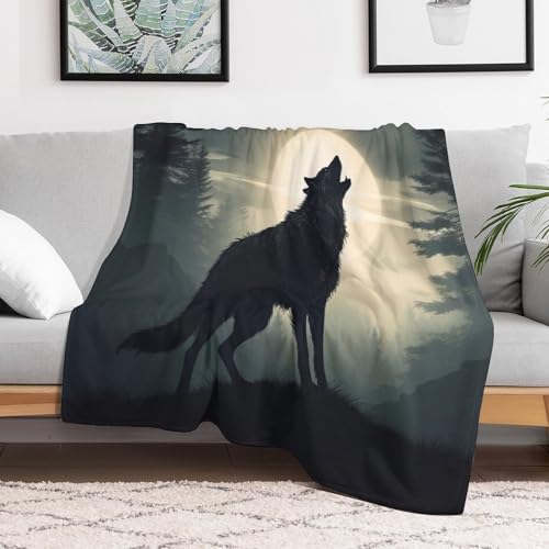 Manta de franela para sofá de lobo que abraza tu hogar con calidez 3