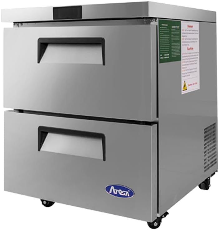 Atosa Commercial Undercounter Refrigerator with Drawers