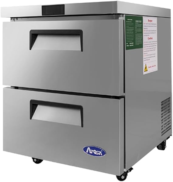 Atosa Commercial Undercounter Refrigerator with Drawers