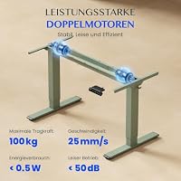 FLEXISPOT Höhenverstellbarer Schreibtisch Gestell E1 PRO mit Doppelmotor – Ansicht 5