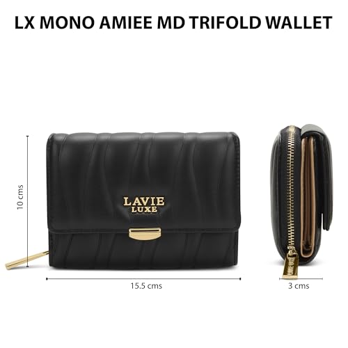 Image of Lavie Luxe Women's Lucie Emboss Medium Trifold Wallet | Gift for Women
