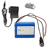 KBT 12V 5200mAh Rechargeable Li-ion Battery, Bare Leads Wire Replacement Battery Pack with 12V Charger Compatible with 12V Devices RC Car, Boat, Robot, DIY, LED Light Strip, CCTV Camera