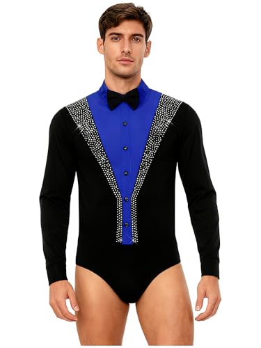 Justaucorps Homme Danse Latine Salsa Samba - Body Chemise Jazz Patinage Artistique