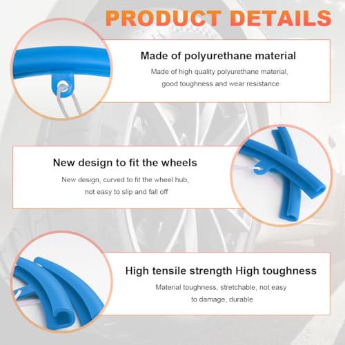 Image of KVAEY 5 PCS Car Tire Changing Rim Protector, Flexible Anti-Scratch Fixing Tyre Rim Protective Cover, Perfect Arc Fit Wheel Changing Rim Edge Savers for Cars SUVs Motorcycle (Blue)