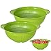 2 Scolapasta in Plastica Diametro 24 cm –Colino per Lavare Verdura, Frutta & Pasta con Manici Ergonomici immagine