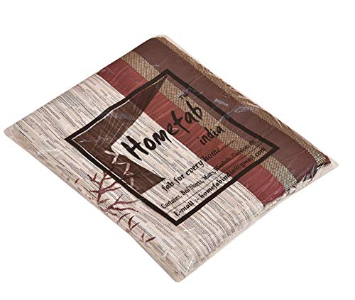 Image of Homefab India 1 Piece Jute Modern Eyelet Long Door Curtain - 9ft, Maroon