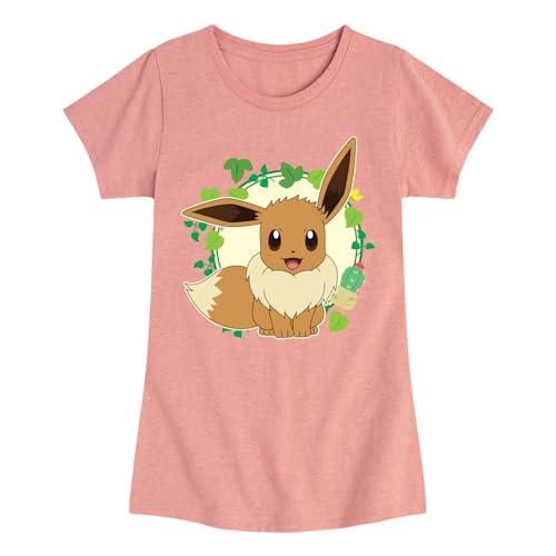 Pokémon - Eevee Leaves - Girls Youth Fitted Short Sleeve T-Shirt
