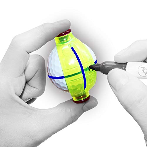360 Degree Rotate Ball Liner Drawing Alignment Putting Kit - Golf Ball Marker Liner with 1 Piece Golf Ball Marker Pen - 360 Degree line Your Confidence on The Putting Greens!
