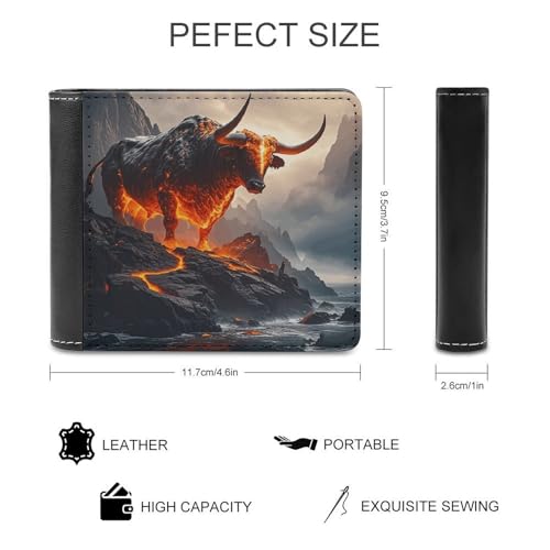 EmberMountainBull Bifold Wallets for Men Pu Leather Durable Personalized Mens Wallets for Work Or Daily Use2