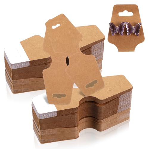 1000 Pcs Bracelet Display Cards Necklace Display Cards with Adhesive Jewelry Packaging Selling Card Jewelry Card Holder for Small Business of DIY Hanging Bracelets, Earrings, Keychain, Ear Studs