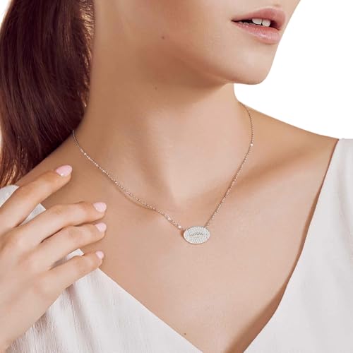 Moissanite Rugby Pendant Necklace for Women,Football Pendant Necklace D Color VVS1 18k Gold Plated 925 Sterling Silver2