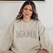 Embroidered Mama Crewneck Sweatshirt - Mothers Day Gift for Mom, Sand XL