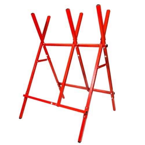 Sawbuck plegable for cortar troncos, caballete de sierra de acero, caballete ajustable, soporte for sierra, soporte for troncos, soporte for troncos portátil for talar, dividir y leña