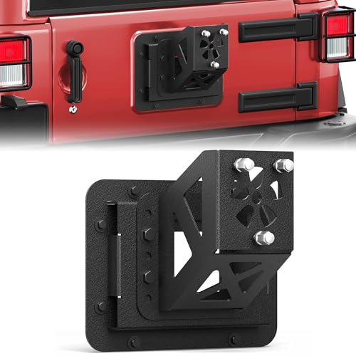 Jeep Spare Tire Mount for 2007–2018 Jeep Wrangler JK & JKU (2/4 Doors), Heavy-Duty Tire Carrier Fits up to 37 Inch Tire, Carbon Steel with E-Coat & Powder Finish