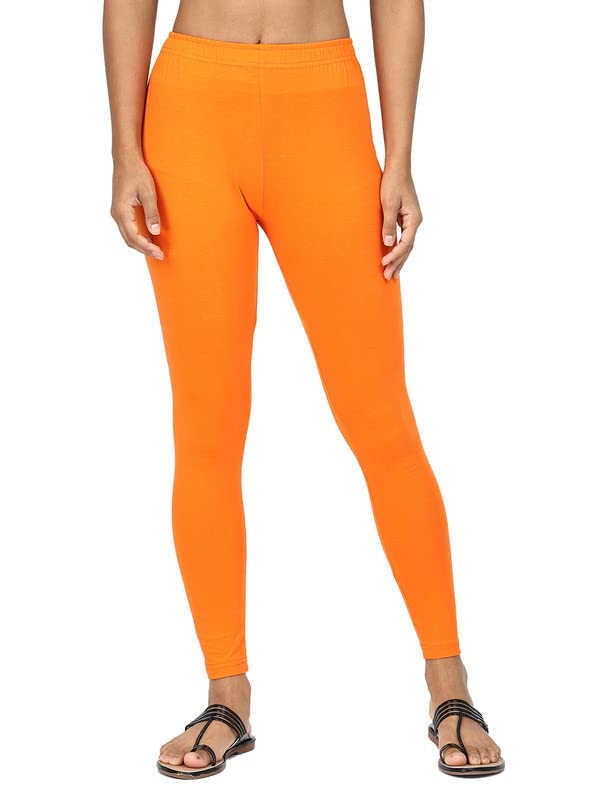 Image of Women Cotton Solid Belt Ankle Length Legging Four Way Lycra Leggings