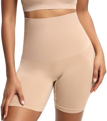 Shapewear Shorts for Women, High Waisted Body Shaper Shorts, Tummy Control, Butt Lifter, Seamless Compression