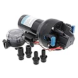 Jabsco P501J-115S-3A, ParMax HD5-12V 5GPM 40PSI Heavy Duty Freshwater Delivery Pump , Black