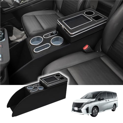 クラフトワークス セレナ C28 ガソリン 用 コンソールボックス LED コンソール ボックス アームレスト センターコンソール 収納 SERENA (ワイヤレス充電有, ガソリン車)