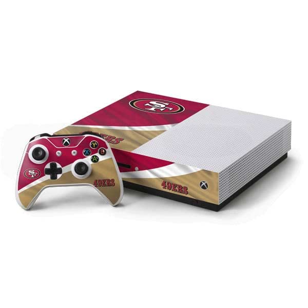 Skinit Decal Gaming Skin Compatible with Xbox One S Console and Controller Bundle - Officially Licensed NFL San Francisco 49ers Design