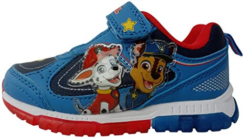 Nickelodeon Boy's Paw Patrol Chase and Marshall Light Up Sneakers (Blue/Red, Numeric_11)2