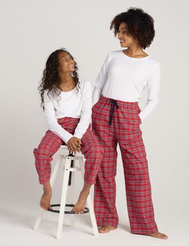Image of LAPASA Women's Flannel Pajama Pants with Pockets & Drawstring L74 | Comfy flannel lounge sleep PJ pants with cozy warmth and soft comfort, perfect for relaxing, sleeping, and home wear.