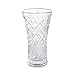 Price comparison product image Crystal Glass Flower Vase  Short Decorative Mantelpiece or Table Centrepiece | Thick Cut Glass Design for Fresh or Artificial Flowers | M&W