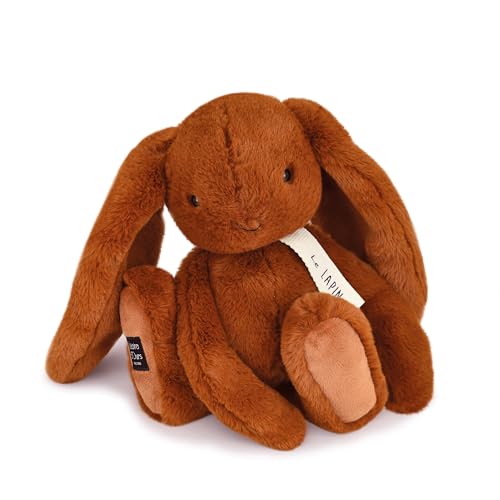 HISTOIRE D'OURS - Peluche Lapin Capuccino - Collection LE LAPIN - 32 cm - Très Doux pour les Câlins - Longues Oreilles A Caresser - Idée Cadeau Anniversaire Enfant et...