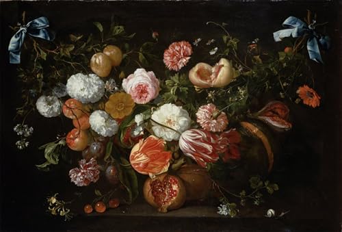 Cuadro de lienzo de Jan Davidsz De Heem con reproducción artística premium de 60x90cm
