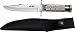 SURVIVOR Outdoormesser HK-690 Serie, Messer RIFFLE Griff, scharfes Jagdmesser, SILBER DESIGN Tactical Knife 10,8 cm ROSTFREI Teilgezahnt Feststehende Klinge, Überlebensmesser für Angeln/ Camping