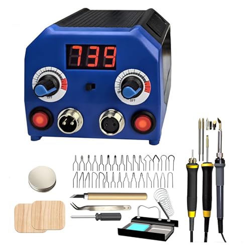 LHQYA Macchina Pirografia Professionale, Kit Stazione Pirografia a Legna con