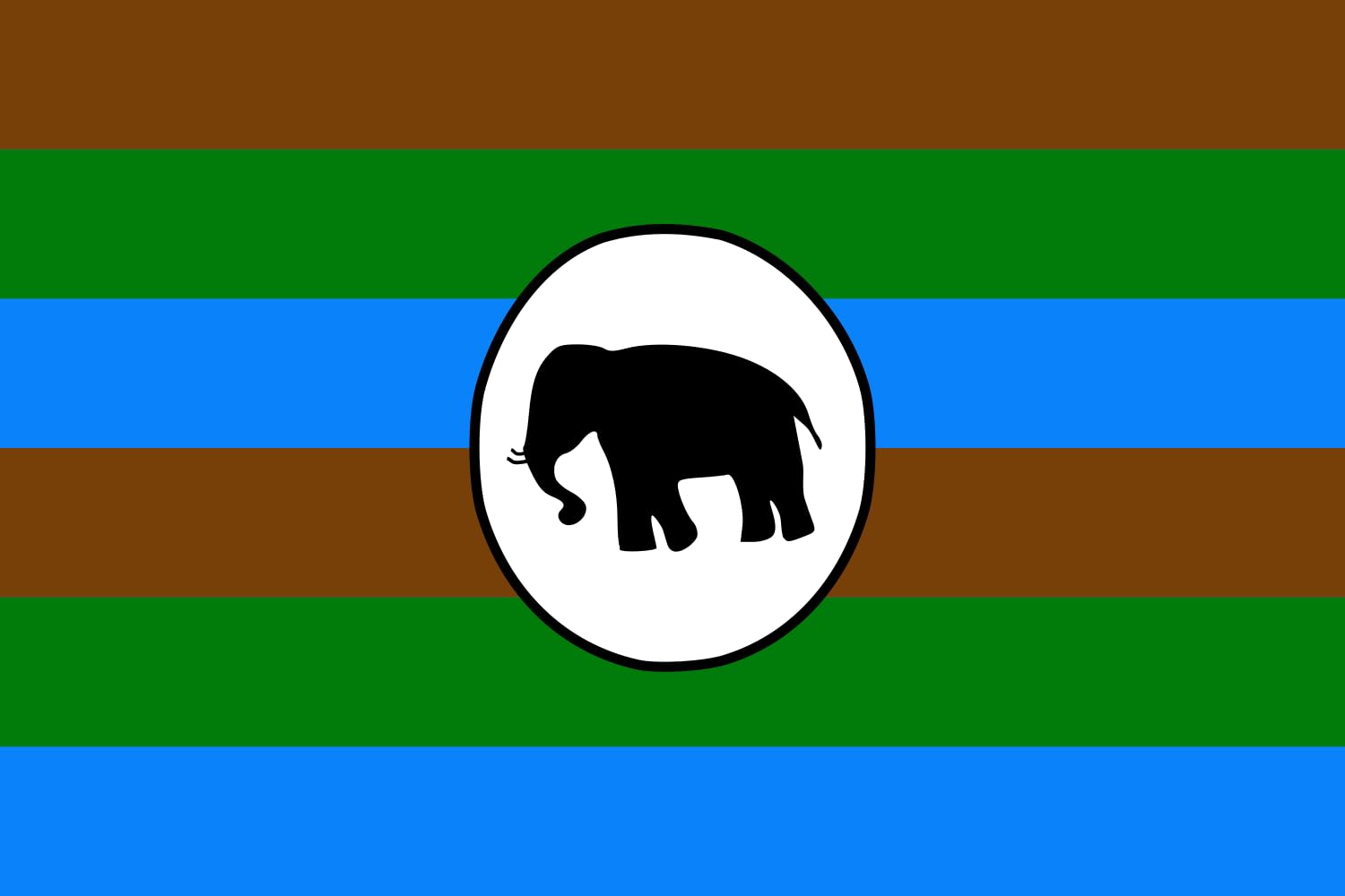 Drapeau Acholi grand format emblème officiel du Royaume Acholi en Ouganda