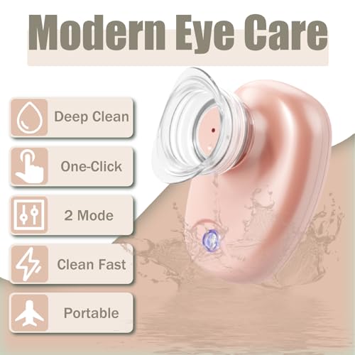 Image of Electric Eye Wash Station, 2 Mode Gentle /Deep Eye SPA Automatic Eye Wash Cup Bath Machine Eye Washer Silicone Lab Eye Flush Cup Eye Rinse Travel Relief Dry Eyes Cleaning Eye Dust Makeup Irritants
