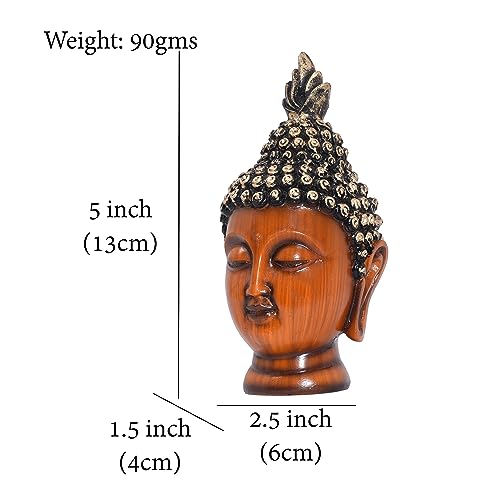 5 inch Calm Buddha Tabletop Figurine Wooden Finish Poly-Resin Statue for Mindfulness, Peace, Home Decor (5 inch) — photo — 6 of 9
